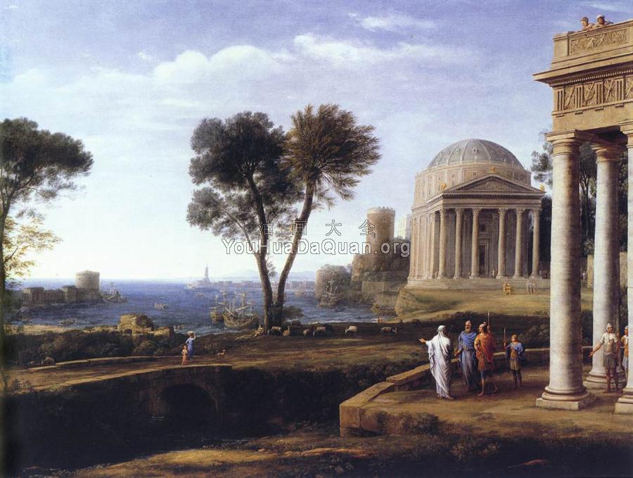Landscape with Aeneas at Delos - 克劳德·洛朗